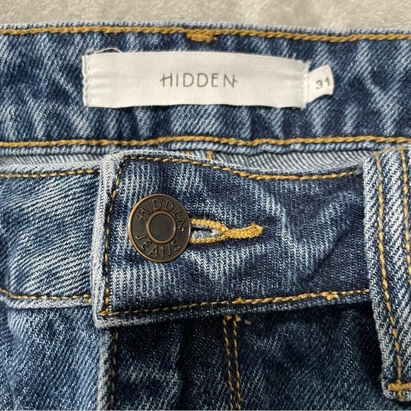 Hidden Distressed Cut Off Hem Jeans Size 31 - Picture 6 of 10